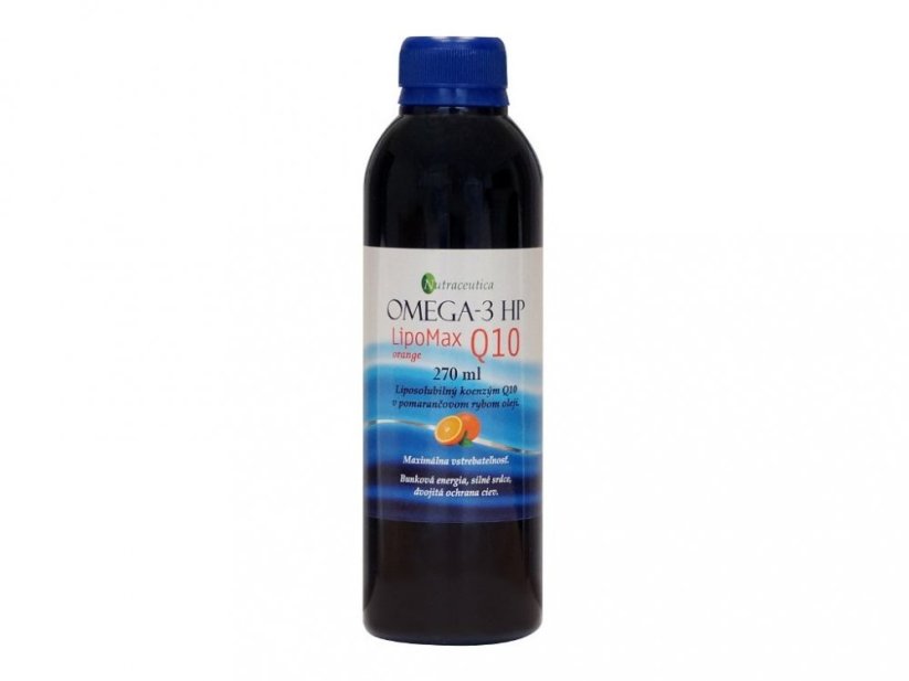 Nutraceutica Rybí olej Omega-3 HP s koenzýmom Q10 orange 270 ml