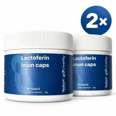 Medveď natural Lactoferin imun caps dvojbalení 2×60 kapslí s laktoferinem