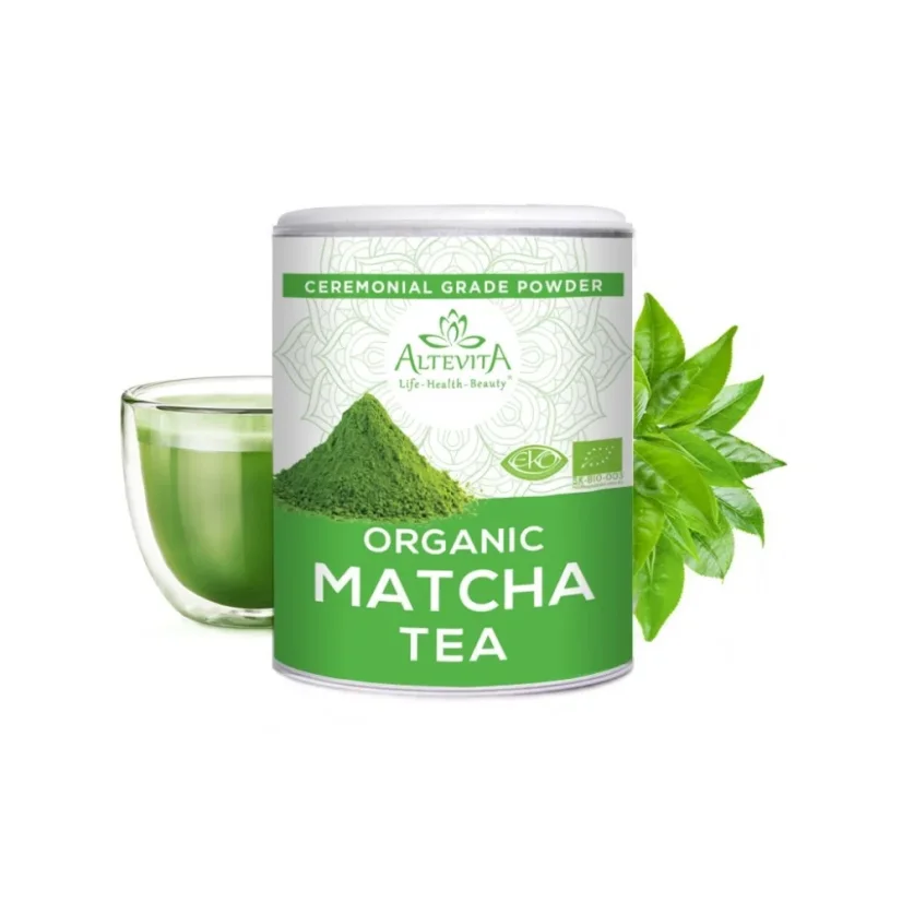 Bio matcha čaj Altevita v ceremoniální kvalitě pro energii a soustředění