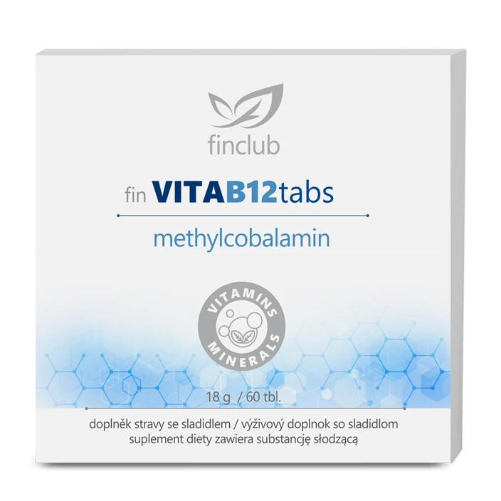Finclub VITAB12tabs, výživový doplnok s metylkobalamínom, podpora nervového systému a vitality