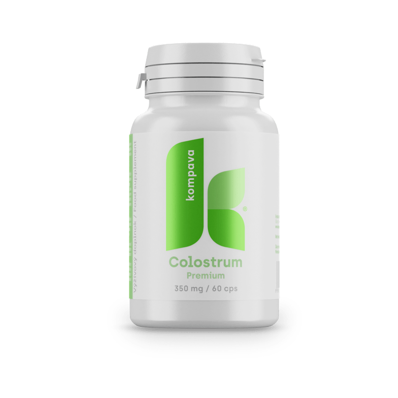 Kompava Colostrum Premium – výživový doplnok s obsahom 350 mg kolostra na podporu imunity a regenerácie, 60 kapsúl