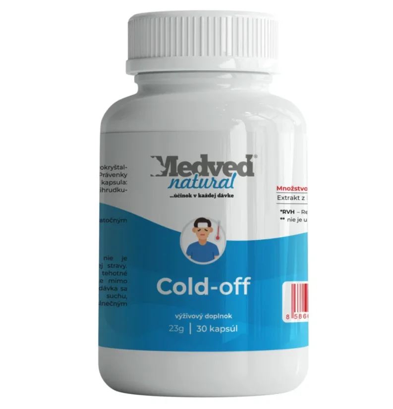 Medveď Natural Cold-off – doplněk stravy s rostlinnými extrakty pro podporu organismu při nachlazení