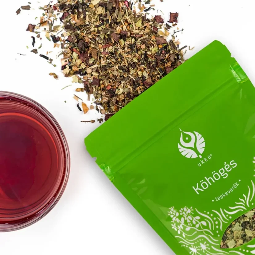 UKKO čajová směs na kašel s bylinami a připraveným čajem