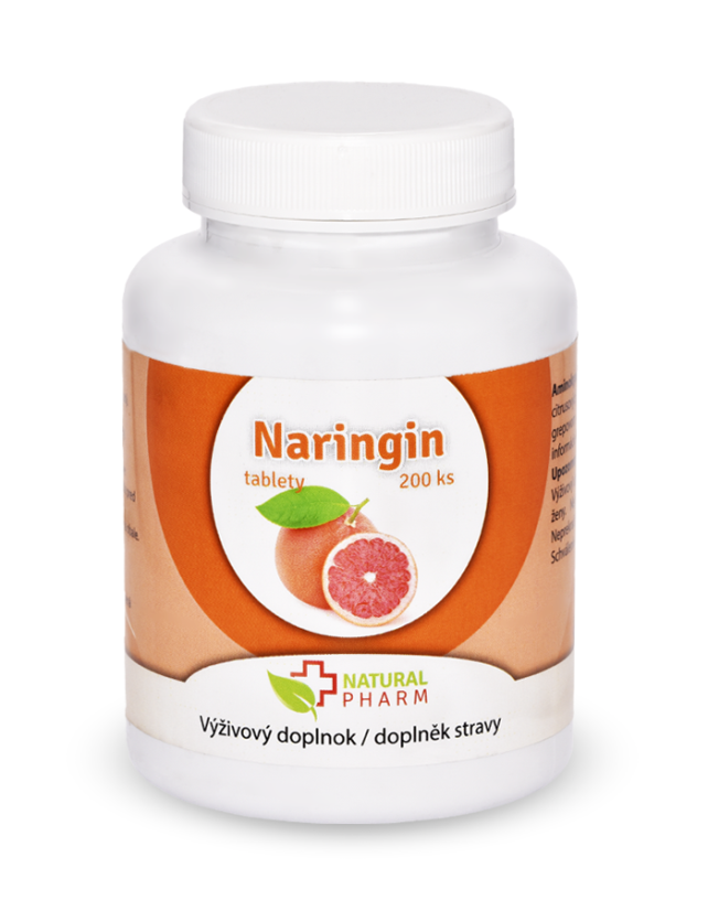 Balení doplňku stravy Naringin tablety od Natural Pharm s obsahem 200 ks