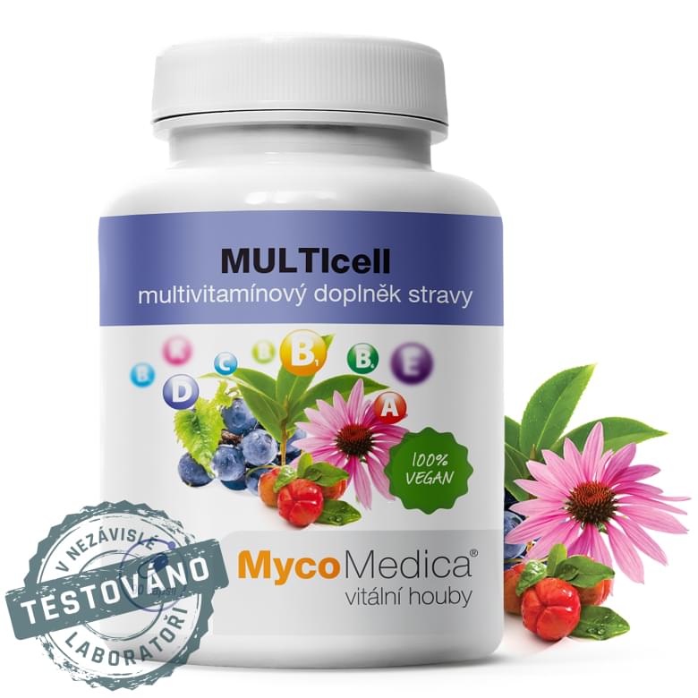 MULTIcell – multivitamínový výživový doplnok s rastlinnými extraktmi a vitamínmi, 100 % vegánsky, testovaný v nezávislom laboratóriu MULTIcell – multivitamínový výživový doplnok s rastlinnými extraktmi a vitamínmi, 100 % vegánsky, testovaný v nezávislom laboratóriu