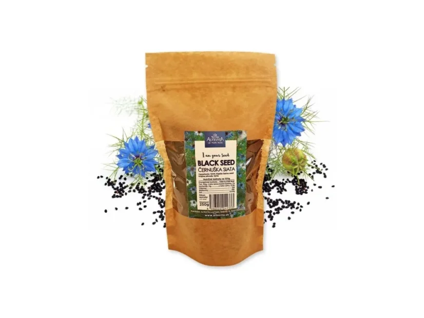 Altevita Černuška siata( Nigella sativa) 250g v papierovom vrecku s priezorom