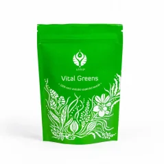 UKKO Vital Greens prášek se spirulinou, matchou a pšeničnou trávou pro podporu trávení, imunity a vitality