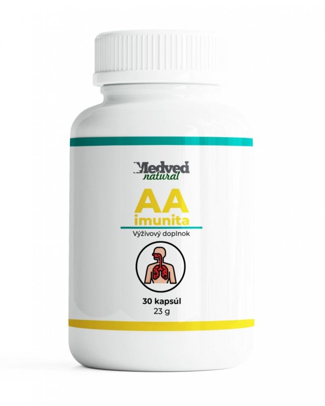 Doplněk stravy AA imunita Medvěd Natural, 30 kapslí, podpora imunitního a dýchacího systému