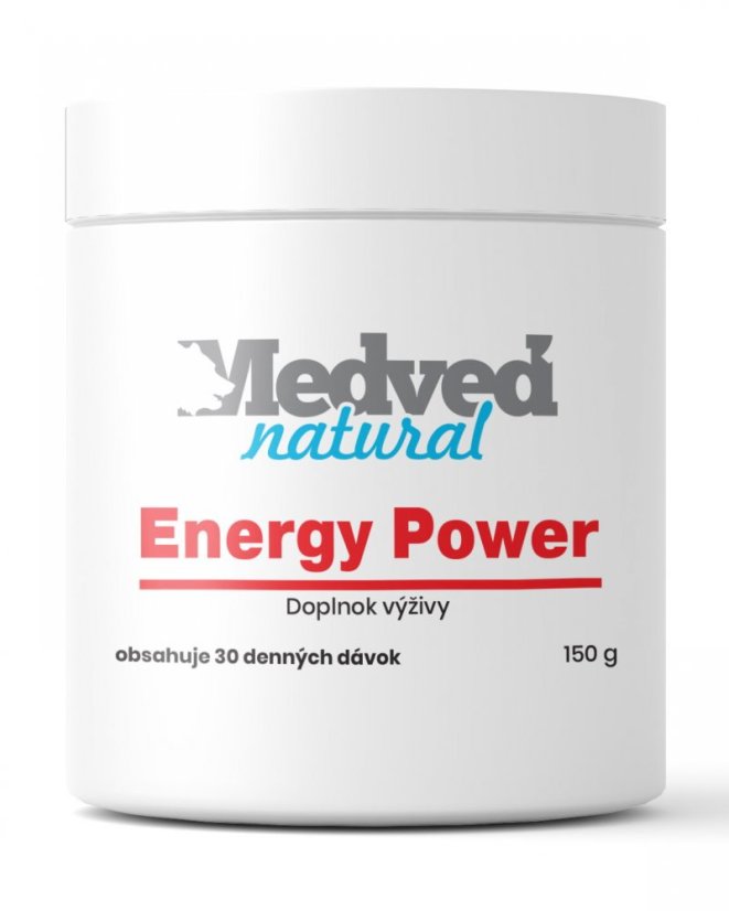 Medveď natural Energy Power – doplněk stravy na podporu energie, obsahuje 30 denních dávek, 150g