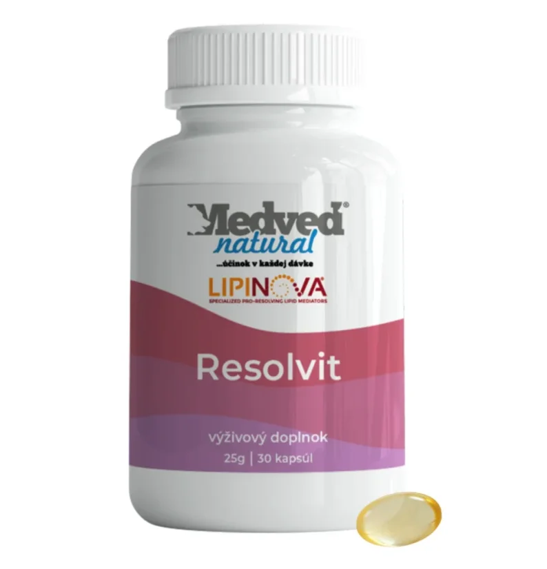 Medveď Natural Resolvit SPM výživový doplnok na podporu ukončenia zápalu a regenerácie, 30 kapsúl