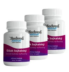 3× Medveď Natural Šišak bajkalský 30 kapsúl s rastlinným extraktom na relaxáciu 3× Medveď Natural Šišak bajkalský 30 kapsúl s rastlinným extraktom na relaxáciu