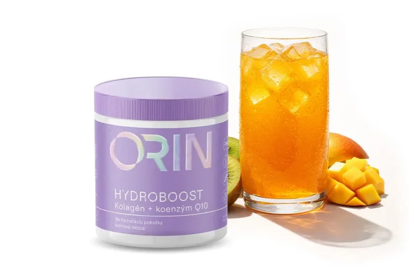 ORIN HYDROBOOST kolagén s Q10 a nápojom s príchuťou exotického ovocia