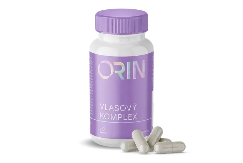 ORIN Vlasový komplex 60 kapslí s kapslemi vedle balení