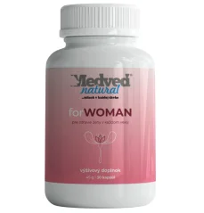 Medveď Natural forWOMAN 30 kapslí – přírodní doplněk se shatavari pro ženské zdraví