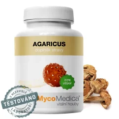 Agaricus MycoMedica 500 mg extrakt, 90 veganských kapslí, podpora imunity