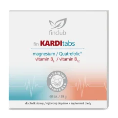 Finclub KARDItabs hořčík a vitaminy B, podpora srdce, cév a nervové soustavy