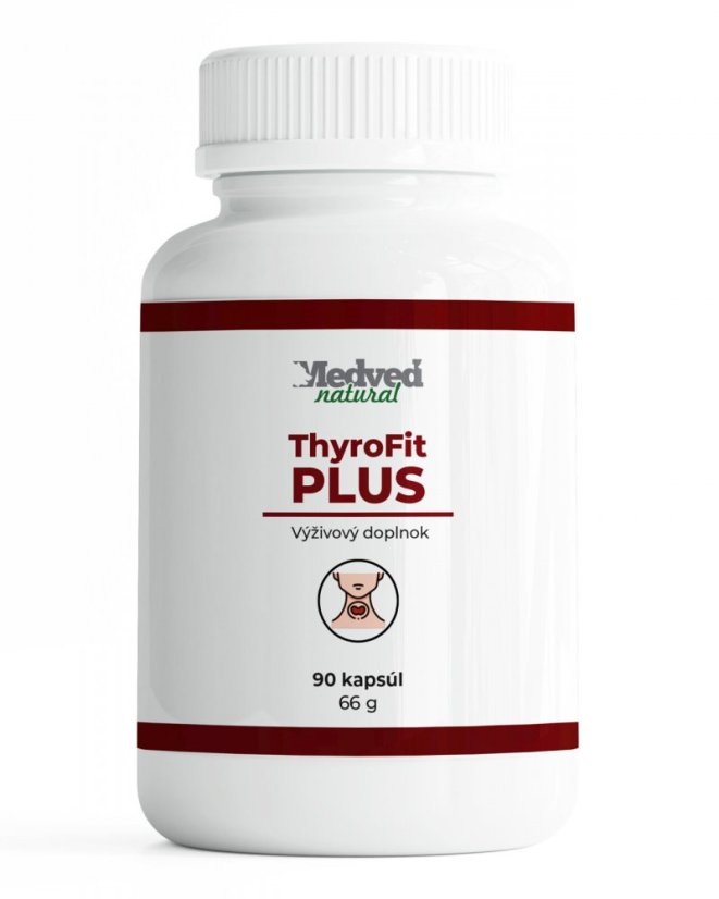 Doplněk stravy Thyrofit plus Medvěd Natural, 30 kapslí, pro správnou funkci štítné žlázy a podporu energie Doplněk stravy Thyrofit plus Medvěd Natural, 30 kapslí, pro správnou funkci štítné žlázy a podporu energie