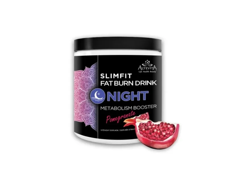 Altevita Slimfit Fat Burn Drink Night – nočný metabolický booster s príchuťou granátového jablka