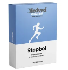 Medveď natural Stopbol 60 kapslí, hydrolyzovaný keratin a kolagen II pro klouby