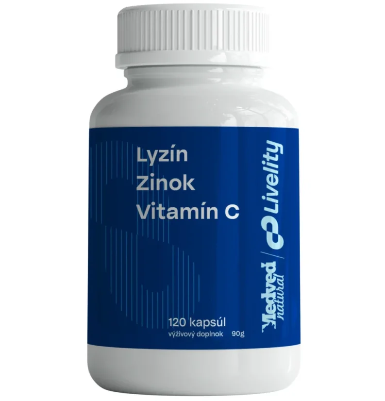 Medveď Natural Lyzín Zinok Vitamín C – doplnok výživy na podporu imunity, hojenia a protivírusovú ochranu