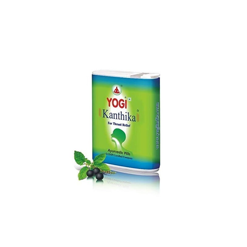 Yogi Kanthika bylinkové pastilky na bolesť hrdla a kašeľ – ayurvédny prírodný doplnok s bylinami