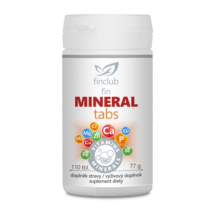 Finclub fin Mineraltabs minerály s vápnikom, horčíkom, zinkom pre vitalitu