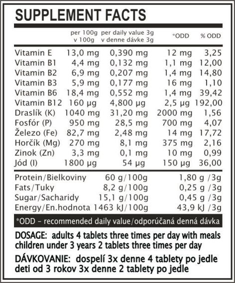 NaturMedic Spirulina BIO 150g (750 tabliet x 200mg)