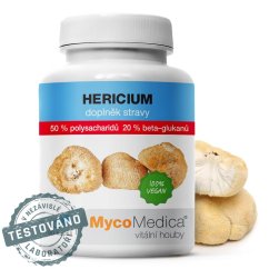 Hericium MycoMedica – extrakt z korálovce ježaté s obsahem 50 % polysacharidů a 20 % beta-glukanů, podpora nervového systému