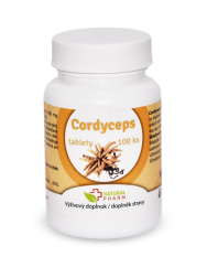 Cordyceps tablety Natural Pharm – doplněk stravy s houbou cordyceps pro podporu vitality a imunity