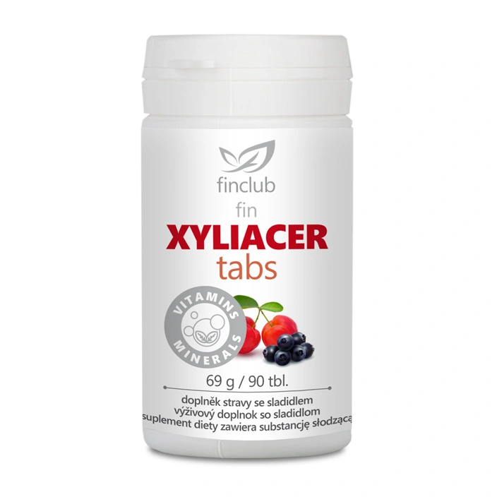 Finclub fin Xyliacertabs tablety - vitamin C z tropické třešně aceroly a černého rybízu, 90 ks