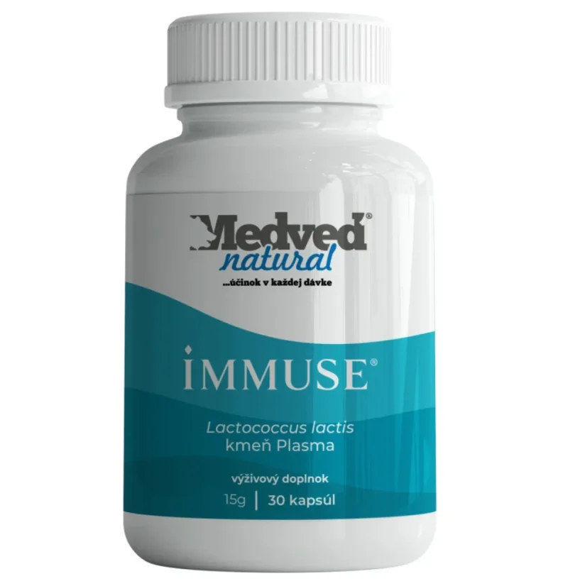Medveď natural IMMUSE softgel kapsle s LC-Plasma Lactococcus lactis pro podporu imunity 30 kapslí Medveď natural IMMUSE softgel kapsle s LC-Plasma Lactococcus lactis pro podporu imunity 30 kapslí