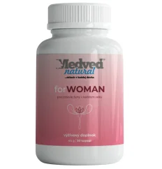 Medveď Natural forWOMAN 30 kapslí – přírodní doplněk se shatavari pro ženské zdraví