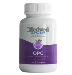 Medveď Natural OPC, extrakt z hroznových jader na podporu cév a ochranu buněk 60 kapslí