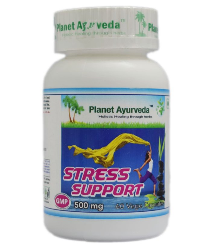 Planet Ayurveda Stress Support 500 mg – bylinné kapsuly na podporu zvládania stresu a nervového systému