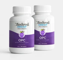 Medveď natural OPC 2x 60 kapsúl výhodné dvojbalenie s extraktom z hroznových jadier