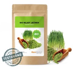 BIO mladý ječmen MycoMedica – prášek z výhonků ječmene na odkyselení, detoxikaci a podporu imunity