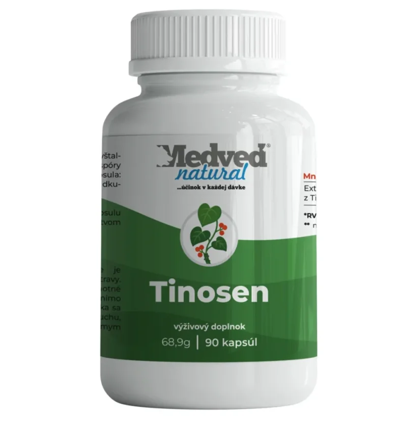 Medveď Natural Tinosen – přírodní antihistaminikum s extraktem z Tinospora cordifolia na podporu imunity a vitality Medveď Natural Tinosen – přírodní antihistaminikum s extraktem z Tinospora cordifolia na podporu imunity a vitality