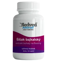 Medveď Natural Šišák bajkalský extrakt bohatý na flavony 30 kapslí Medveď Natural Šišák bajkalský extrakt bohatý na flavony 30 kapslí