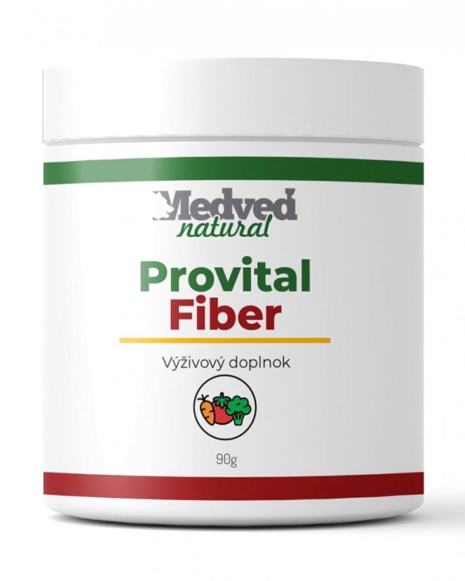 Výživový doplnok Provital Fiber Medveď Natural, 90 g prášok, prírodná vláknina pre správne trávenie a zdravú črevnú mikroflóru