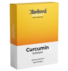 Medveď natural Curcumin fosfolipid kurkuminový komplex se slunečnicovým lecitinem pro podporu protizánětlivé rovnováhy, 60 kapslí