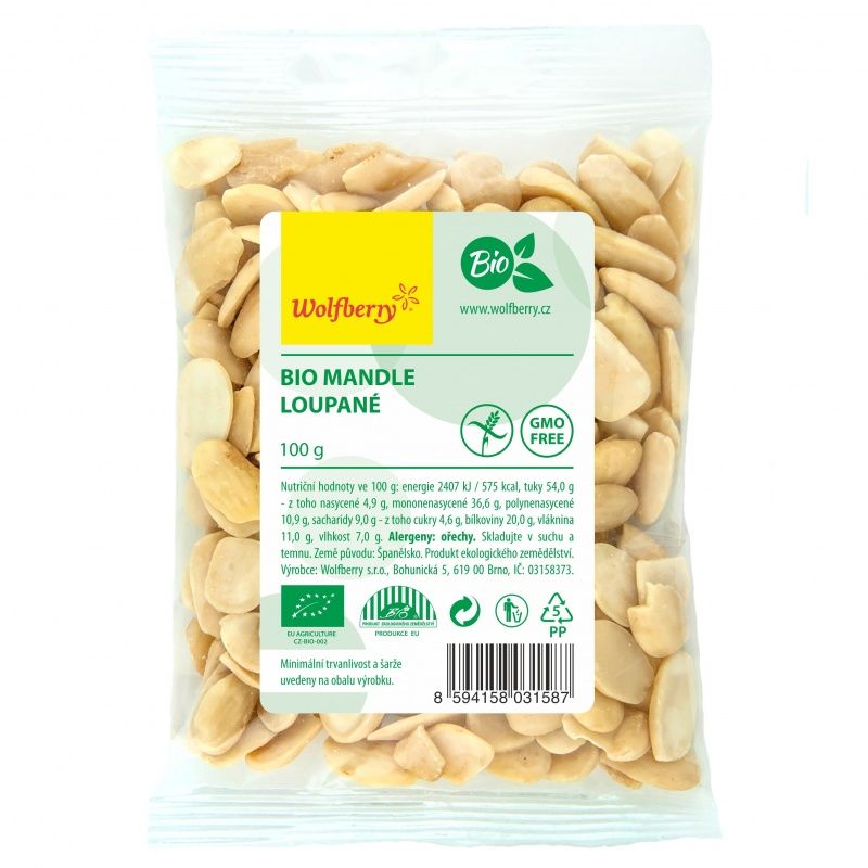 Wolfberry Mandle lúpané BIO 100g