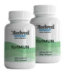 2× Medveď Natural forIMUN 60 kapsúl s vitamínmi, minerálmi a extraktmi na imunitu