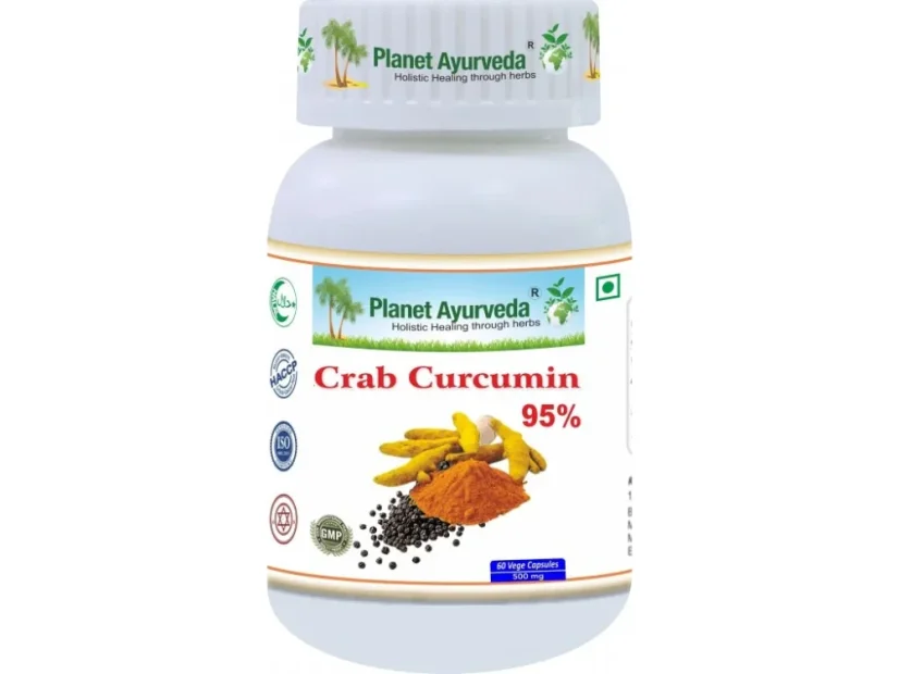 Planet Ayurveda Crab Curcumin 95 % – extrakt z kurkumy s vysokým obsahem kurkuminoidů a černým pepřem