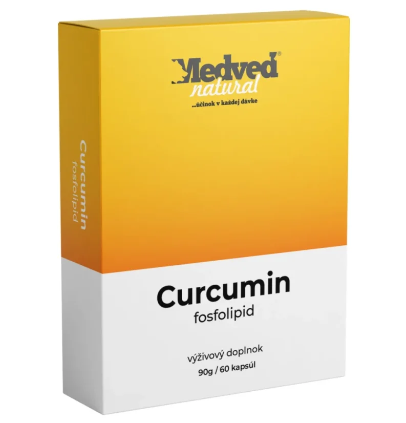 Medveď natural Curcumin fosfolipid kurkumínový komplex so slnečnicovým lecitínom na podporu protizápalovej rovnováhy, 60 kapsúl