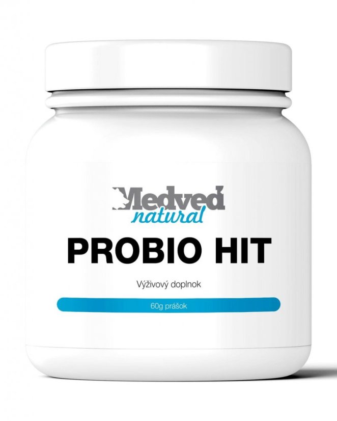 Medveď Natural PROBIO HIT – probiotický doplněk stravy v prášku 60 g pro podporu trávení, střevní mikroflóry a imunity
