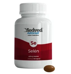 Medveď Natural Selén, výživový doplnok na podporu imunity a ochranu buniek 60 kapsúl