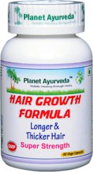Planet Ayurveda Hair Growth Formula (Podpora vlasů) 500 mg 60 kapslí