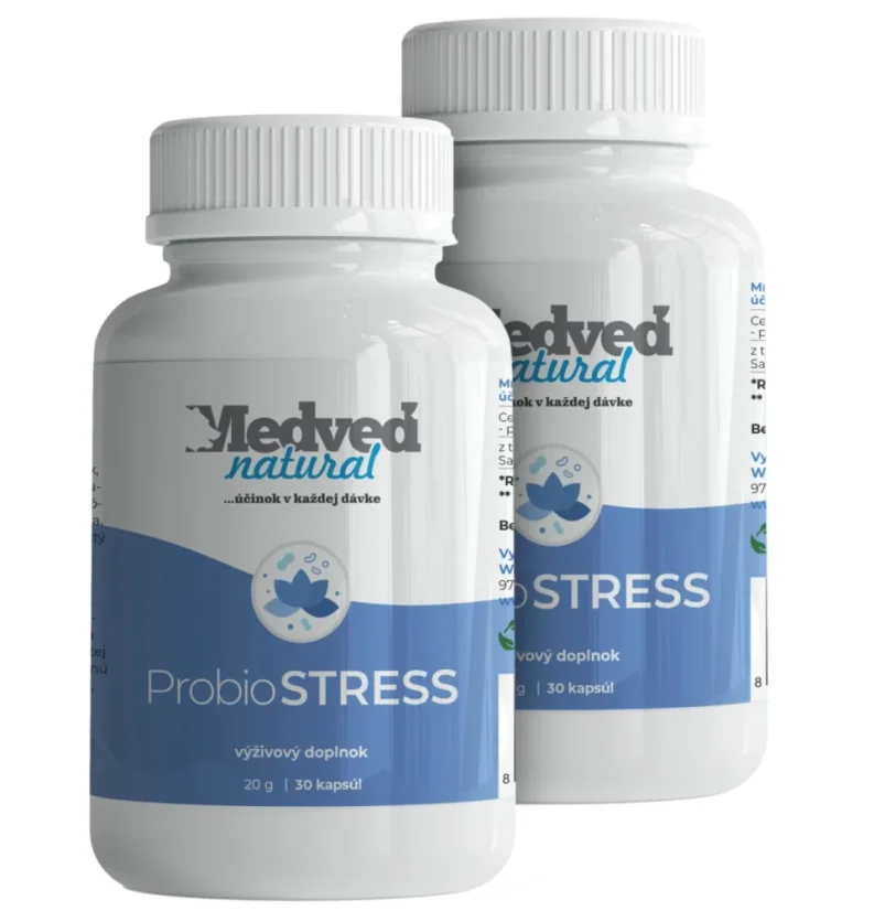 2× Medveď Natural ProbioSTRESS 30 kapsúl s CEREBIOME a šafranom Safr’Inside 2× Medveď Natural ProbioSTRESS 30 kapsúl s CEREBIOME a šafranom Safr’Inside