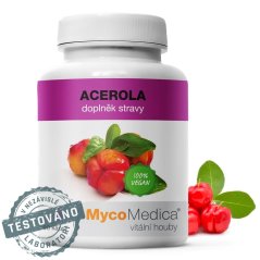 Acerola – doplněk stravy s vysokým obsahem vitamínu C, 100 % veganský, testováno v nezávislé laboratoři