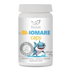 Finclub Bi-iomare caps olej ze žraločích jater v kapslích s omega-3, squalaminem a squalenem na podporu srdce a mozku